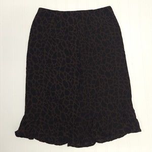 Vintage Harolds 100% Silk Animal Print Skirt Size 6